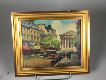 Vue de la Madeleine
Huile sur toile
Signé...