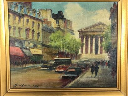 Vue de la Madeleine
Huile sur toile
Signé...