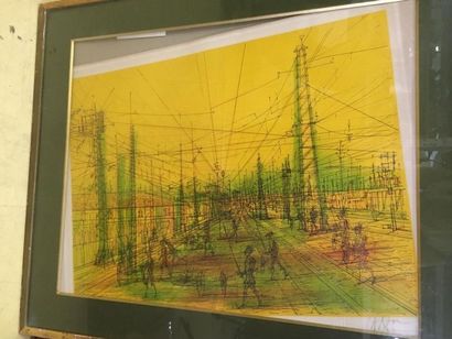 Lithographie de CARZOU
Vue de ville
52 x...