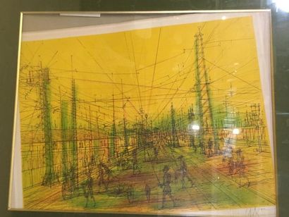 Lithographie de CARZOU
Vue de ville
52 x...