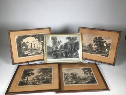 Cinq gravures flamandes
21 x 27 cm