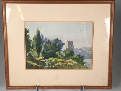 A C
Vue du lac
Aquarelle Carton 
15 x 22...