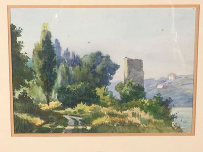 A C
Vue du lac
Aquarelle Carton 
15 x 22...