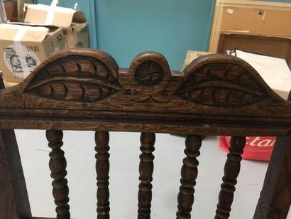 Paire de chaises lorraine en bois nature...