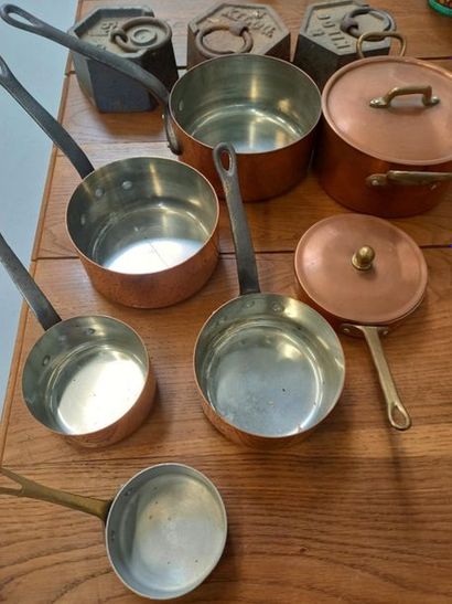 Casseroles en cuivre
Joint des poids 