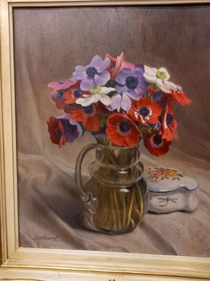 CABAUSSEL 
Bouquet 
Huile sur carton
45 x...