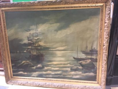 GIRY
Bateaux en hivernage
76 x 99 cm
huile...