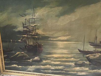 GIRY
Bateaux en hivernage
76 x 99 cm
huile...