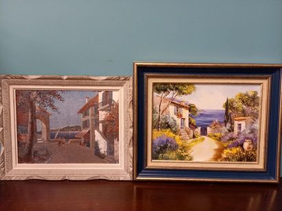 Le MAPPAY à Chambrand huile sur toile, vue...