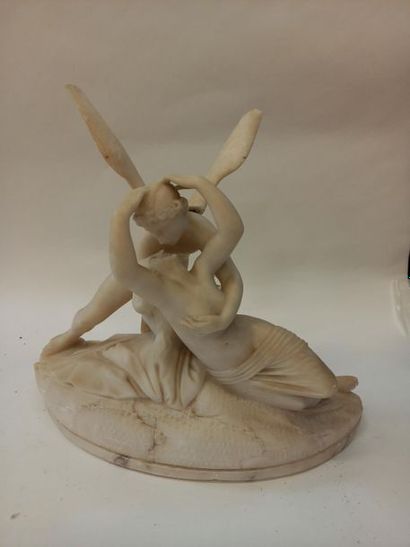 CANOVA amour et Psychée, sujet en marbre...
