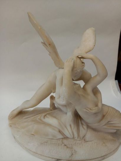 CANOVA amour et Psychée, sujet en marbre...