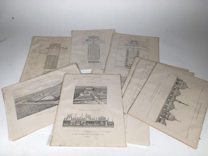 20 planches d'un livre sur l'exposition universelle...