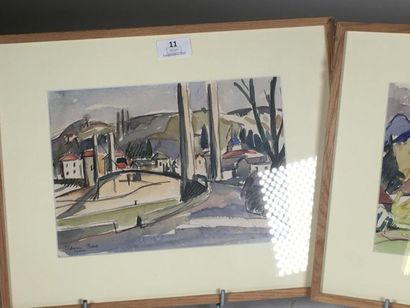 Adrien BAS 
Paysage de Provence
Vue de montagne
19...