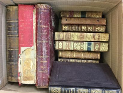 2 cartons de livres reliés dont la vie des...