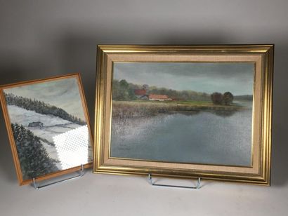Sylvie THERMAC
Deux paysages
Huile sur toile
Aquarelle...