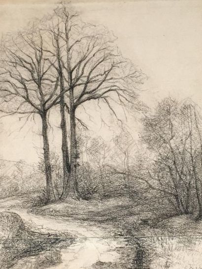Charles DELACOMMUNE
Fusain
36 x 28 cm
Daté...