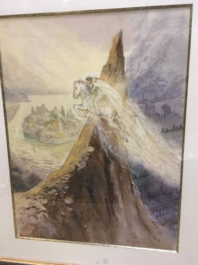 Luc BARBIER le Songe
Aquarelle sur papier
61...