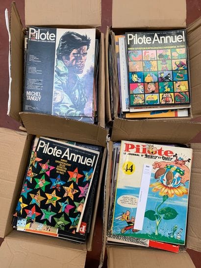 Pilote. Un fort lot en 4 cartons.
