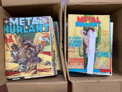 Métal hurlant. Un fort lot dans 2 carton...