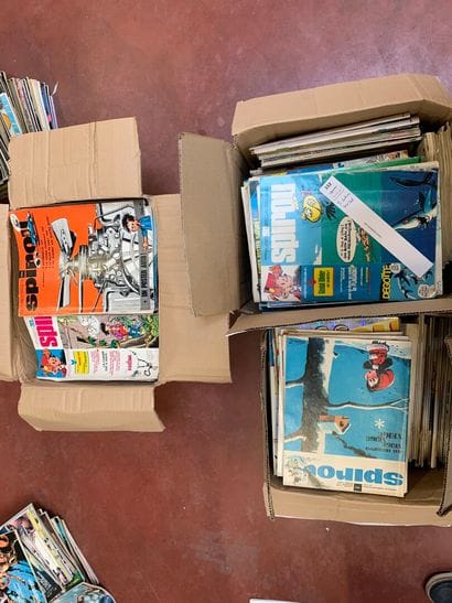 Spirou. Un fort lot dans 3 cartons.