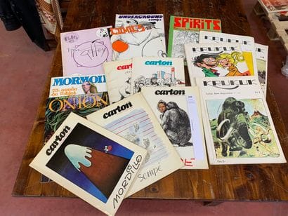 Un lot de revues diverses dont Krukuk, Carton,...