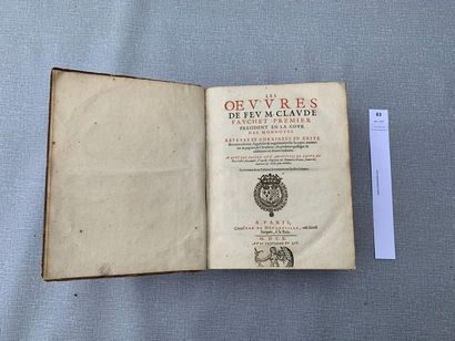 Les oeuvres de feu M. Claude Fauchet. 2 tomes...