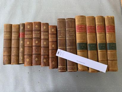 Un ensemble de 13 volumes reliés dont Boileau,...