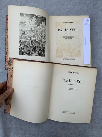 Léon Daudet, Paris Vécu. 2 volumes illustré...