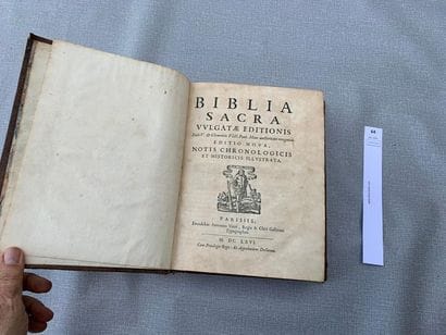 Biblia Sacra. Paris, 1666. 1 volume in-4...