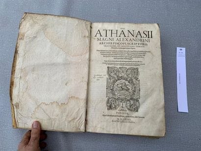 Athanase d'Alexandrie. Les oeuvres. 1 volume...