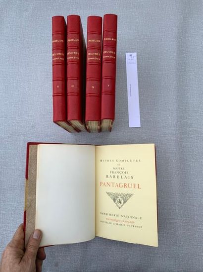 Rabelais. OEuvres complètes. 5 volumes. Demi-chagrin...