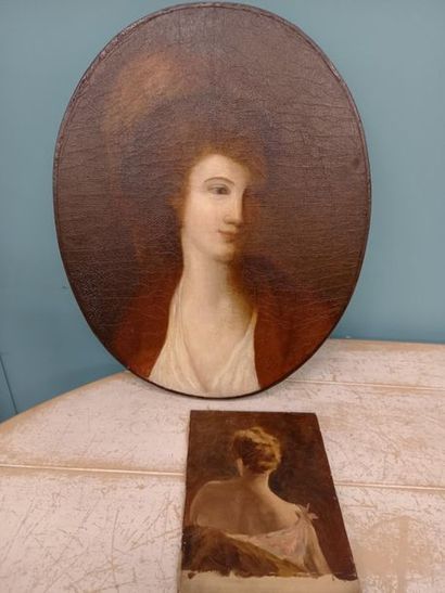 2 huiles sur toile
Portraits de femme
25...