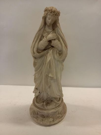 Vierge en plâtre
H : 40 cm