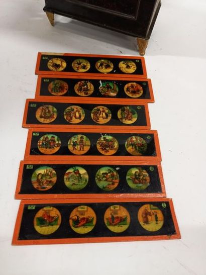 Lanterne magique avec plaques