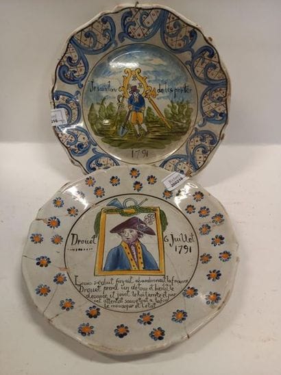 Deux assiettes révolutionnaires 19 ème siècle
D...