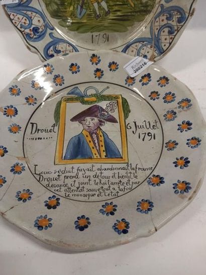 Deux assiettes révolutionnaires 19 ème siècle
D...