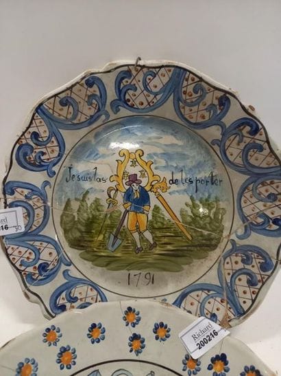 Deux assiettes révolutionnaires 19 ème siècle
D...