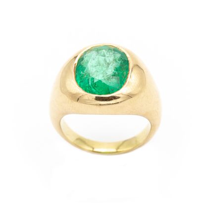 CHAUMET Paris signée. Bague chevalière en...