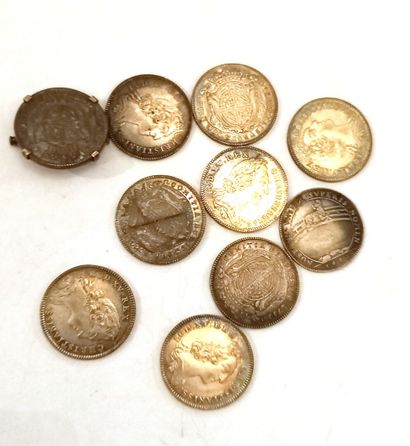 10 jetons de BOURGOGNE en argent du 17 et...
