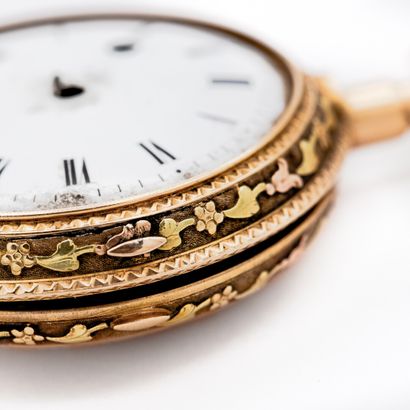Montre de gousset en or jaune (750) 18K,...