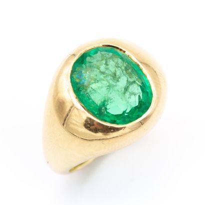 CHAUMET Paris signée. Bague chevalière en...
