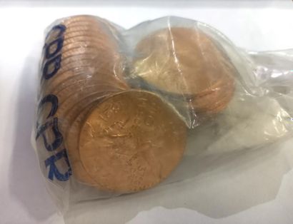 (Or scellé) 25 pièces de 50 pesos