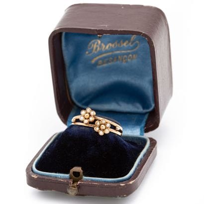 Bague en or rose 18 K (750) dite vous et...