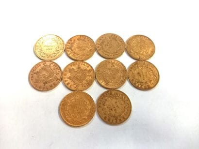10 pièces 20F or Napoleon III