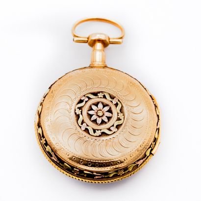 Montre de gousset en or jaune (750) 18K,...