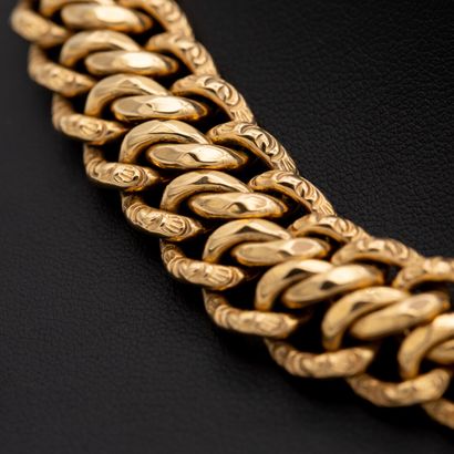Tour de cou en or jaune (750) 18K maille...