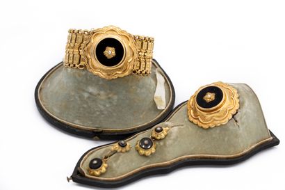 Parure Napoléon III en or jaune 18 K (750)...