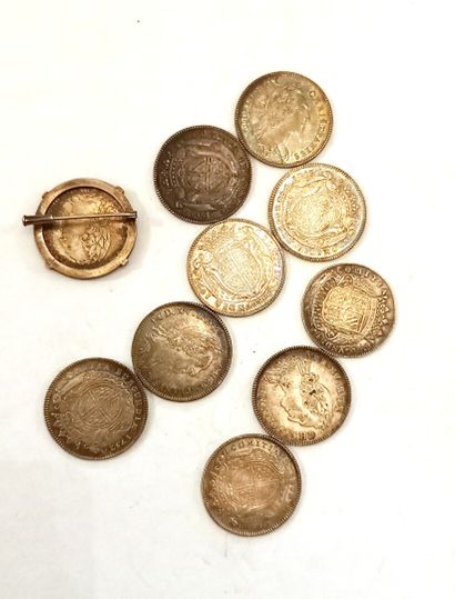 10 jetons de BOURGOGNE en argent du 17 et...