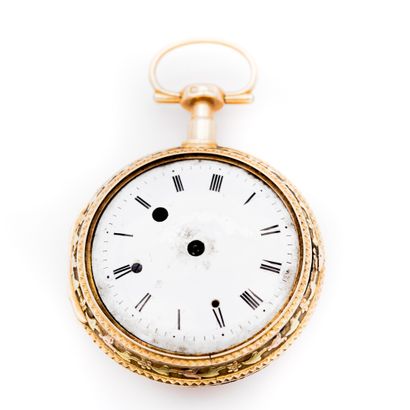 Montre de gousset en or jaune (750) 18K,...