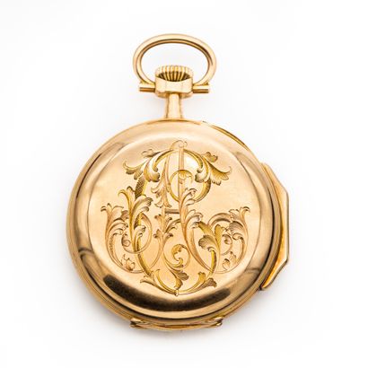 Montre de gousset en or jaune 18 K (750)...
